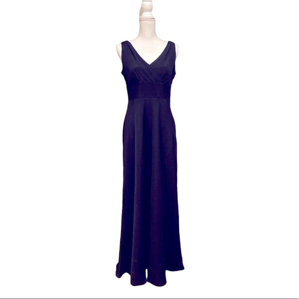 “Sophia” Black Silk Long Gown by J. Crew